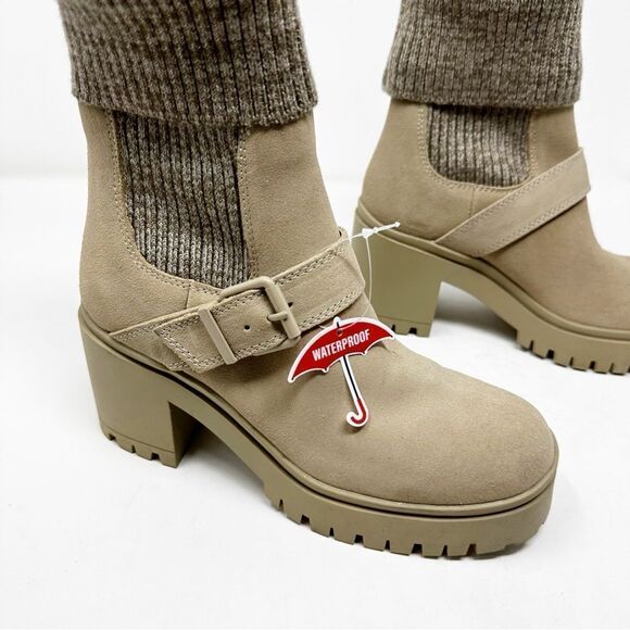 Blondo Sock Boot Sweater Taupe Neutral Boot Size 6.5 - Picture 2 of 10